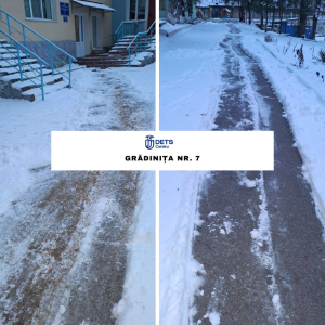 Lucrări de deszăpezire și curățare a căilor de acces către instituțiile de învățământ din sectorul Centru